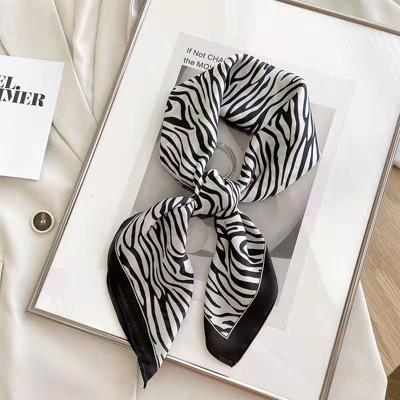 Silk Scarf Square - New Fashion Zebra Printed Square Scarf