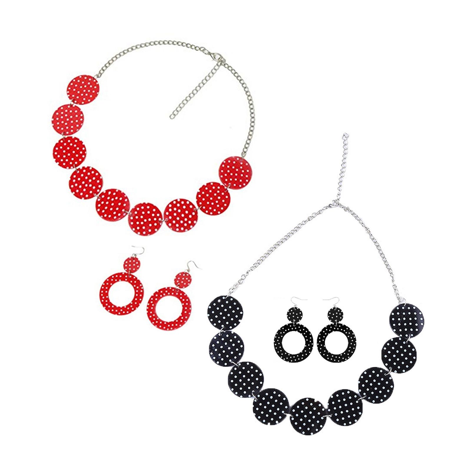 Women'S Accessories In The 1950S - 50'S Design Earrings and Necklace Set