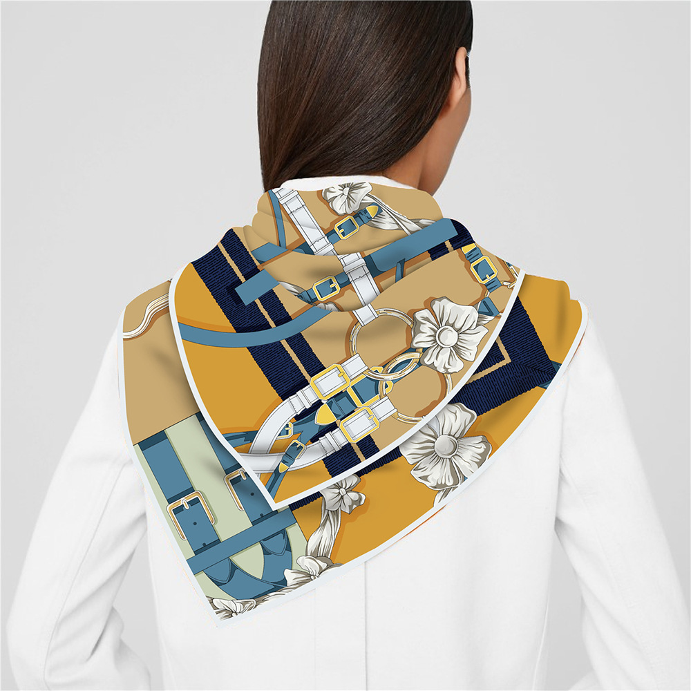 90cm New Design Belt Twill Sil - đánh giá và giá Silk Scarf Square
