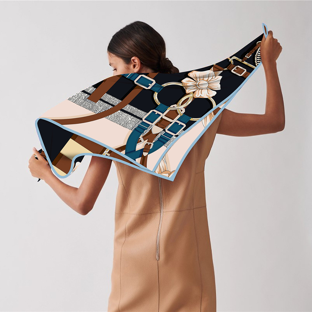 90cm New Design Belt Twill Sil - đánh giá và giá Silk Scarf Square