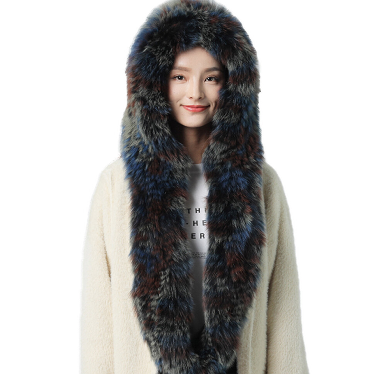 New Real Rabbit Fur Scarf Thic - đánh giá và giá Women Accessories Sale
