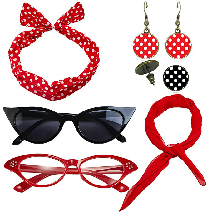 50s 80s Disco Party Costume Ac - đánh giá và giá Women'S Accessories In The 1950S