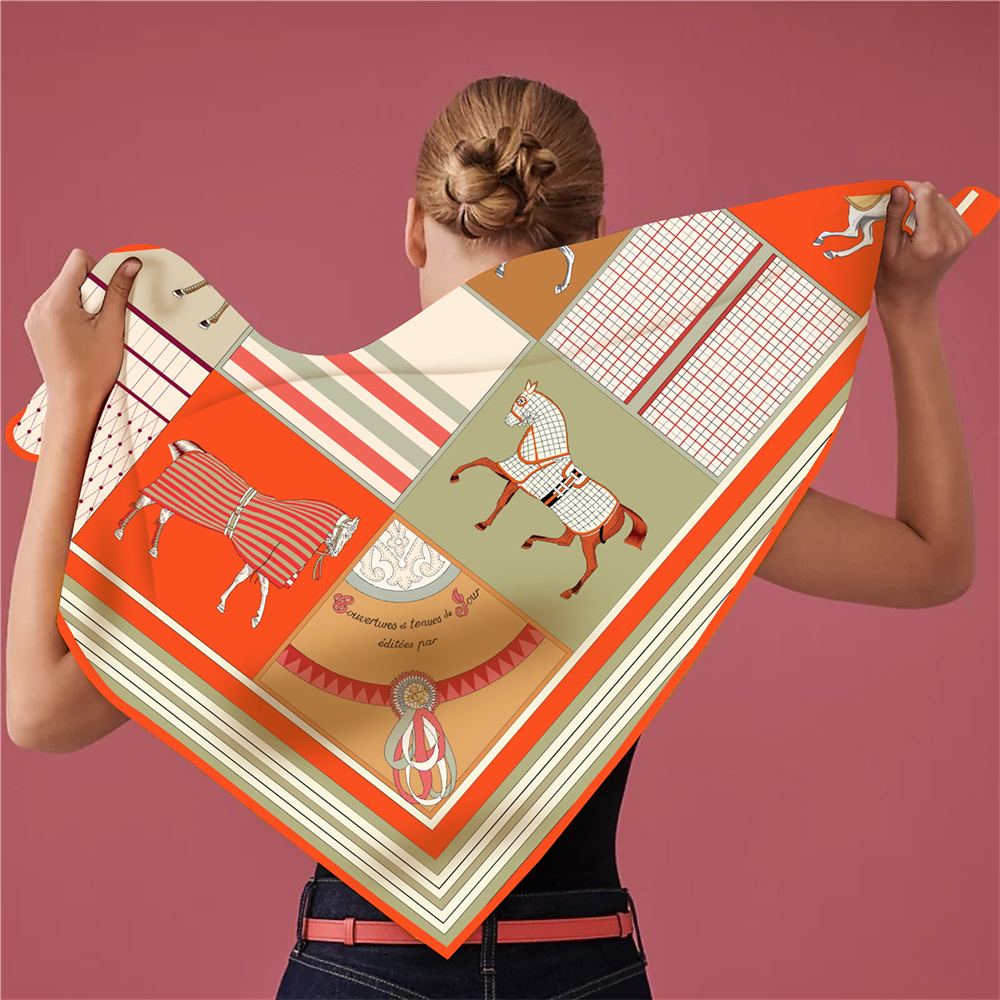 New Design Fashion Printed Sil - đánh giá và giá Silk Scarf Square