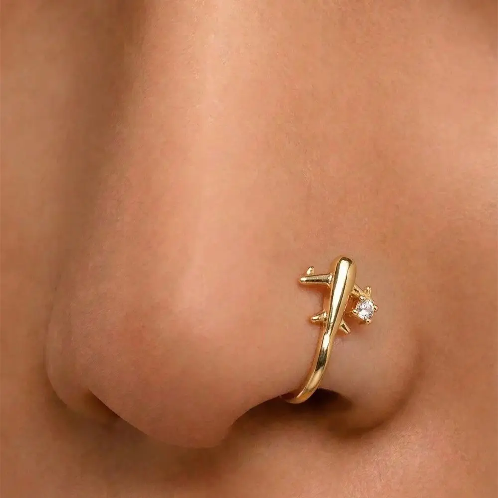 1PC Airplane Design No Piercin - đánh giá và giá Women Accessories Sale