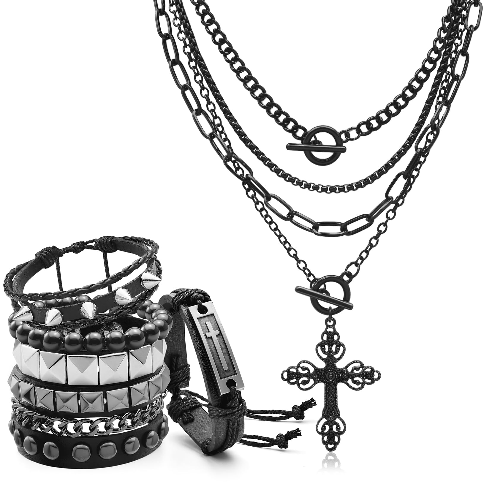 Gothic Cross Pendant Layered N - đánh giá và giá Women'S Emo Accessories
