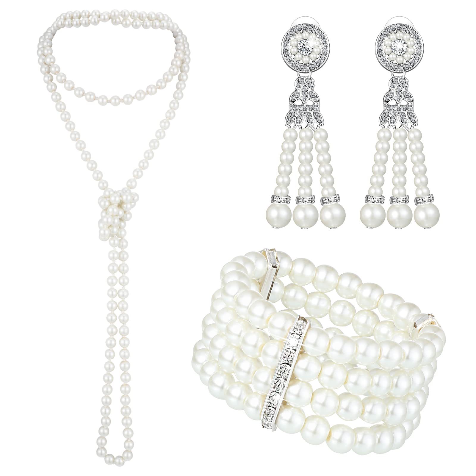 3-piece Set of Long Pearl Neck - đánh giá và giá Women'S Accessories In The 1950S