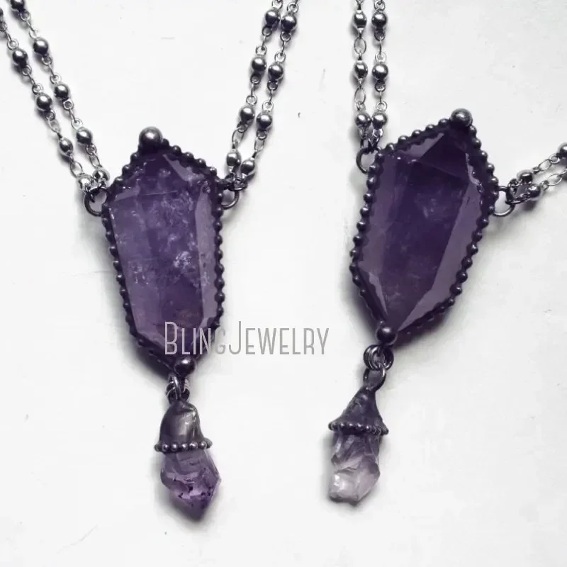 10pcs Amethyst Crystal Necklac - đánh giá và giá Women'S Emo Accessories