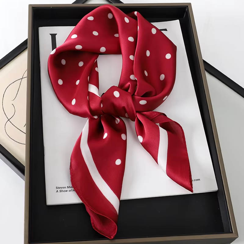 Luxury Lady Hair Dot Scarf Fem - đánh giá và giá Silk Scarf Square