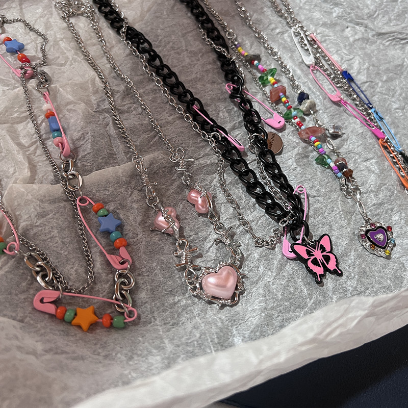 Vintage Y2k Pink Pin Bead Chok - đánh giá và giá Women'S Emo Accessories